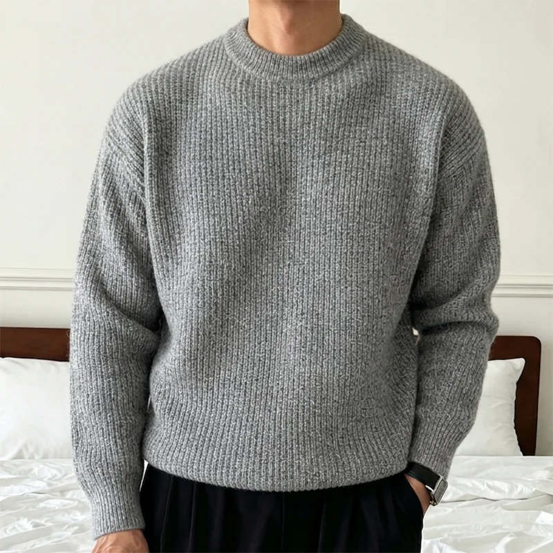 Men's Ribbed Crewneck Sweater