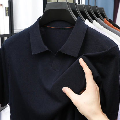 Men's Short-Sleeve Knit Polo Shirt