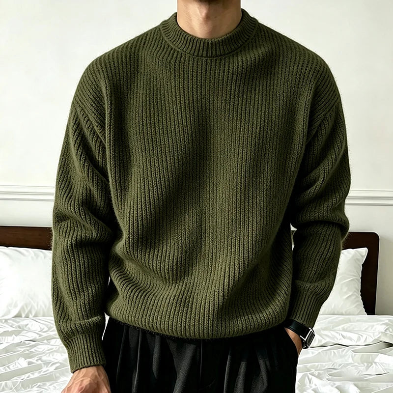 Men's Ribbed Crewneck Sweater