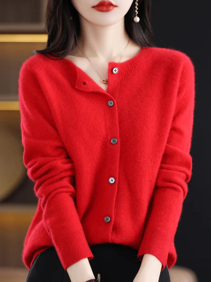 Women's Classic Crewneck Cardigan