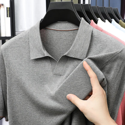 Men's Short-Sleeve Knit Polo Shirt