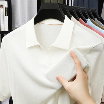 Men's Short-Sleeve Knit Polo Shirt