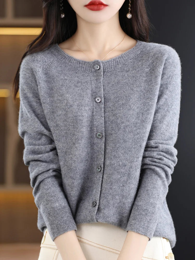 Women's Classic Crewneck Cardigan