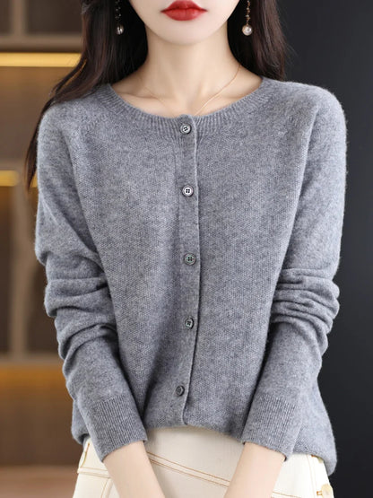 Women's Classic Crewneck Cardigan